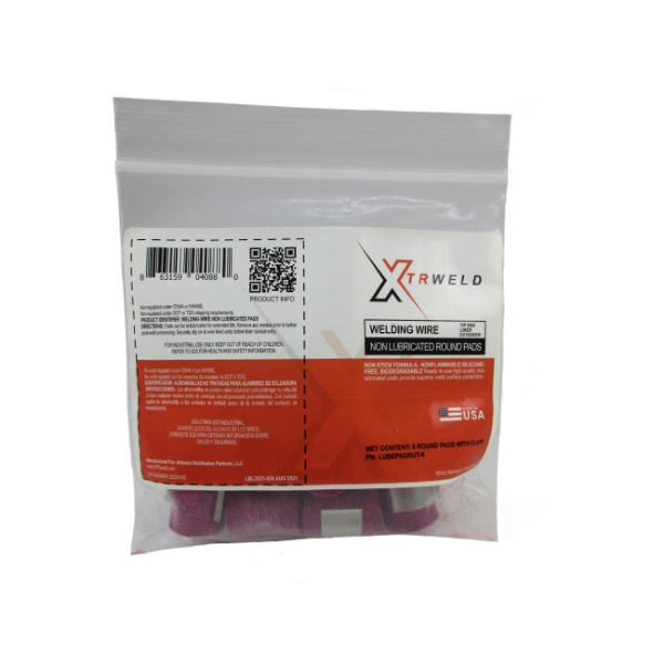 Picture of LUBEPADRUT-6 XTRweld Lube Pad, Non-Lubricated, Red, Clip Included