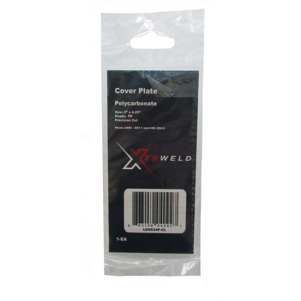 Picture of XTRLENS24P-SH10 XTRweld Lens, Filter Plate, Shade 10, 2 x 4.25" Poly Each in Hangable Bag