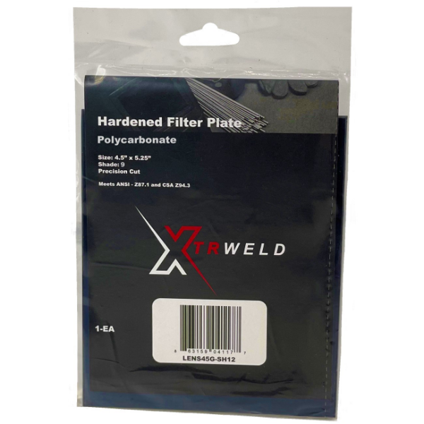 Picture of XTRLENS45P-SH9 XTRweld Filter Plate, Shade 9 4.5 x 5.25" Poly Each in Hangable Bag