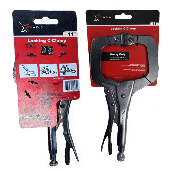 Picture of TPLS24SP XTRweld 24 in Pliers, C, Locking, S-Pad, Steel Black Nickel Chrome